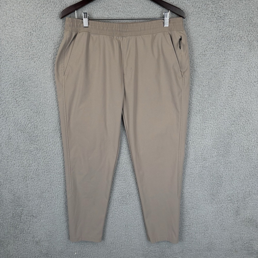 Western‎ Rise Spectrum Jogger Pants Men's Large Brown Tan Stretch Tapered